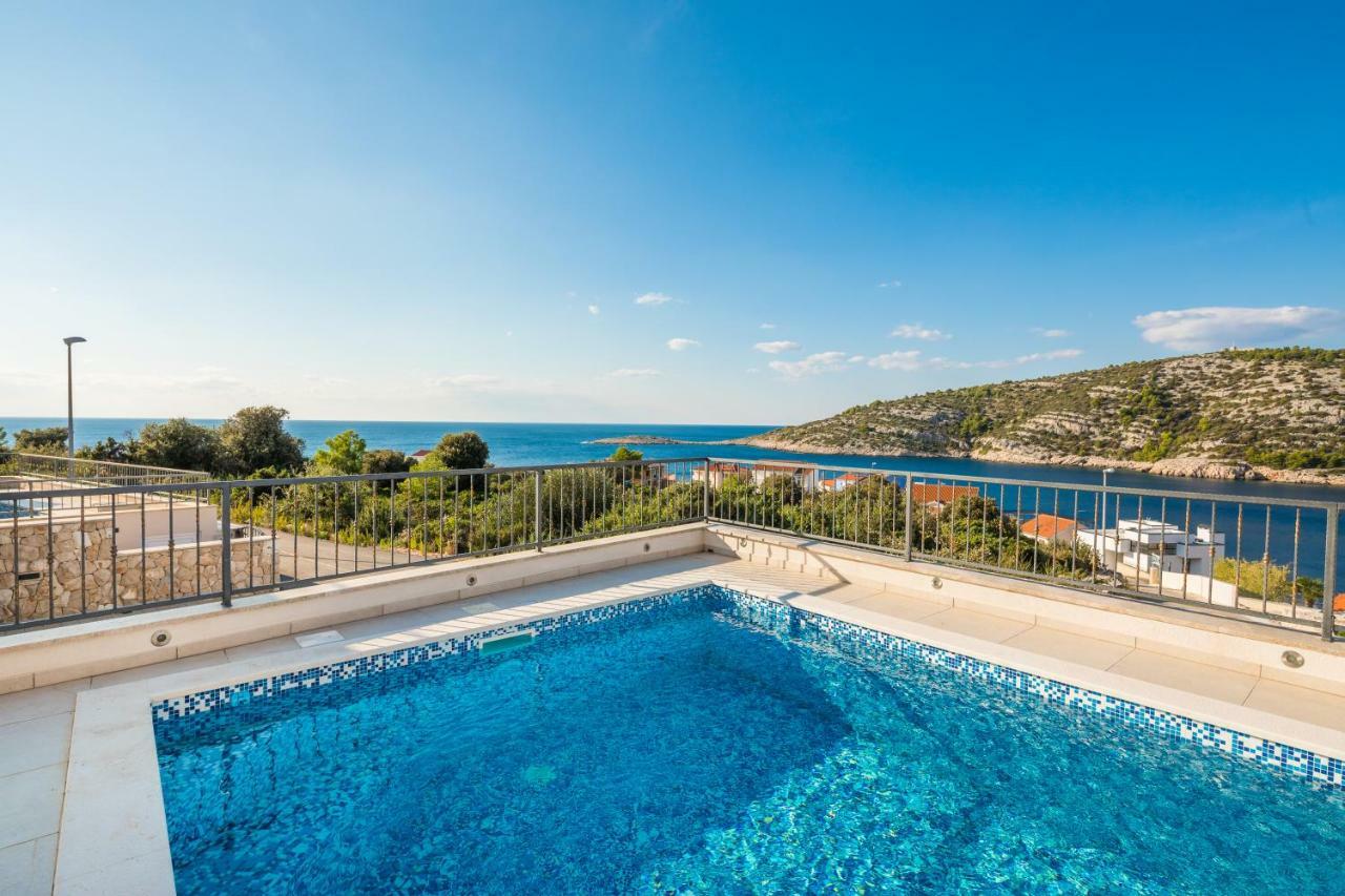 Villa Diomedes With The Sea View And The Pool Rogoznica  Exterior photo